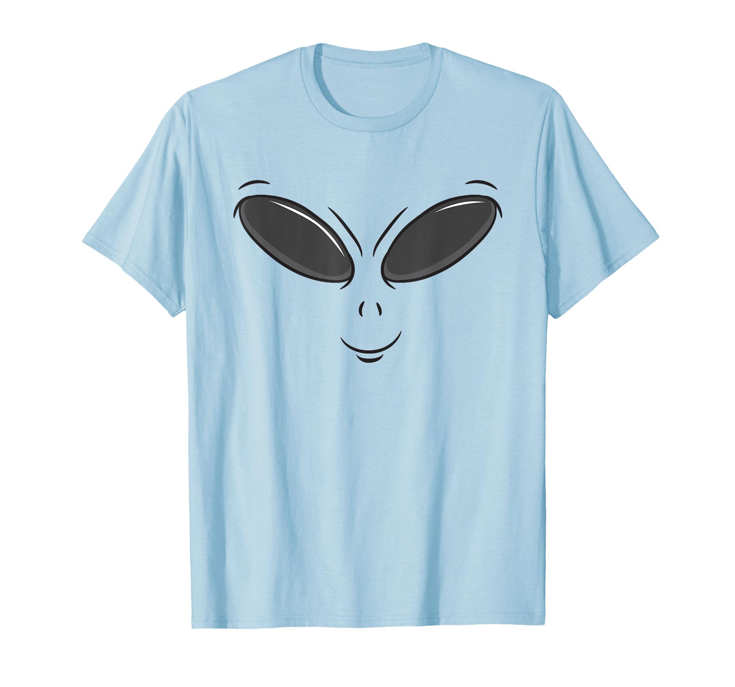 Green Alien Face Halloween Cosmic Galaxy Lazy DIY Costume T-Shirt