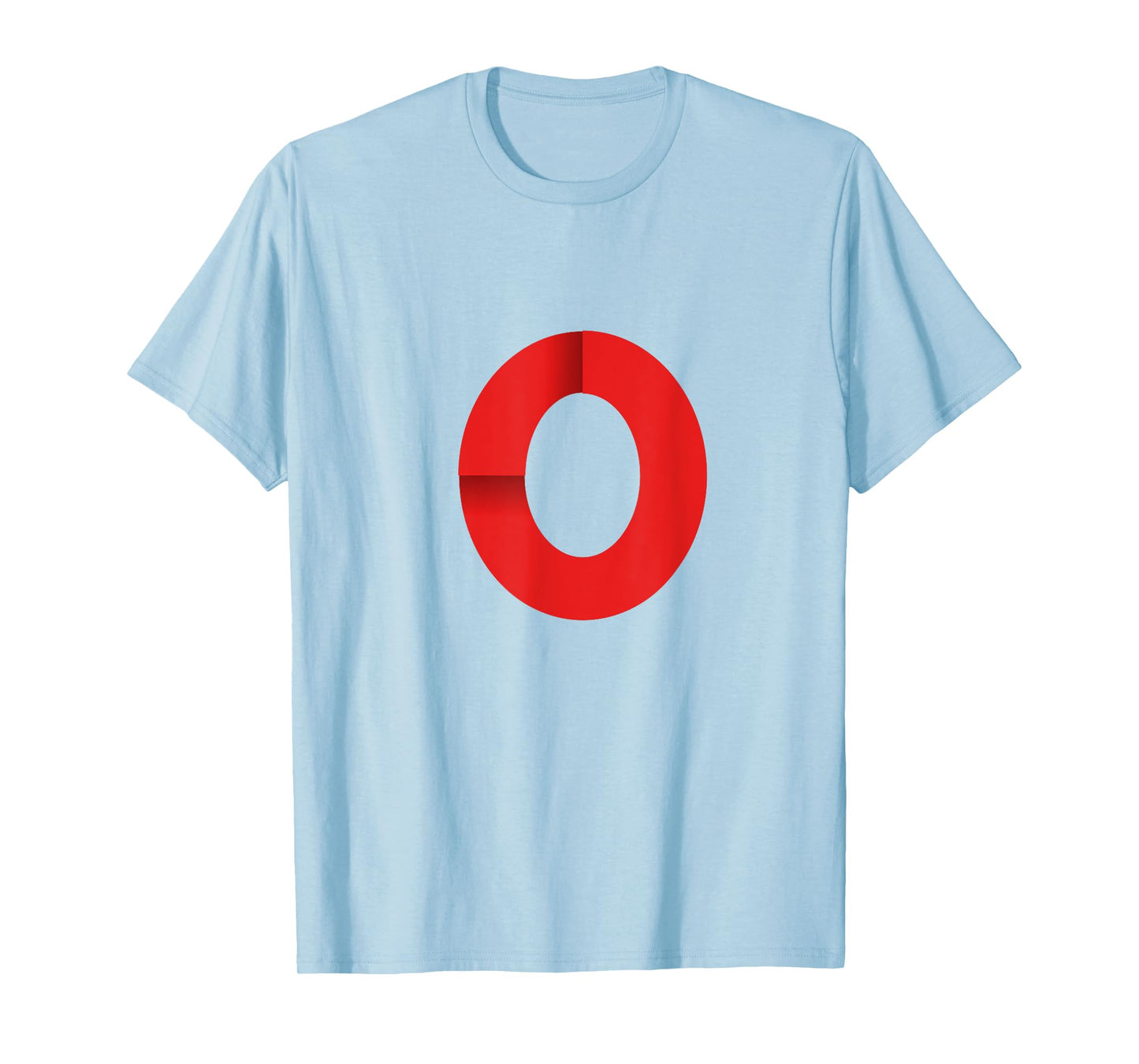 White With Red Letter O T-Shirt