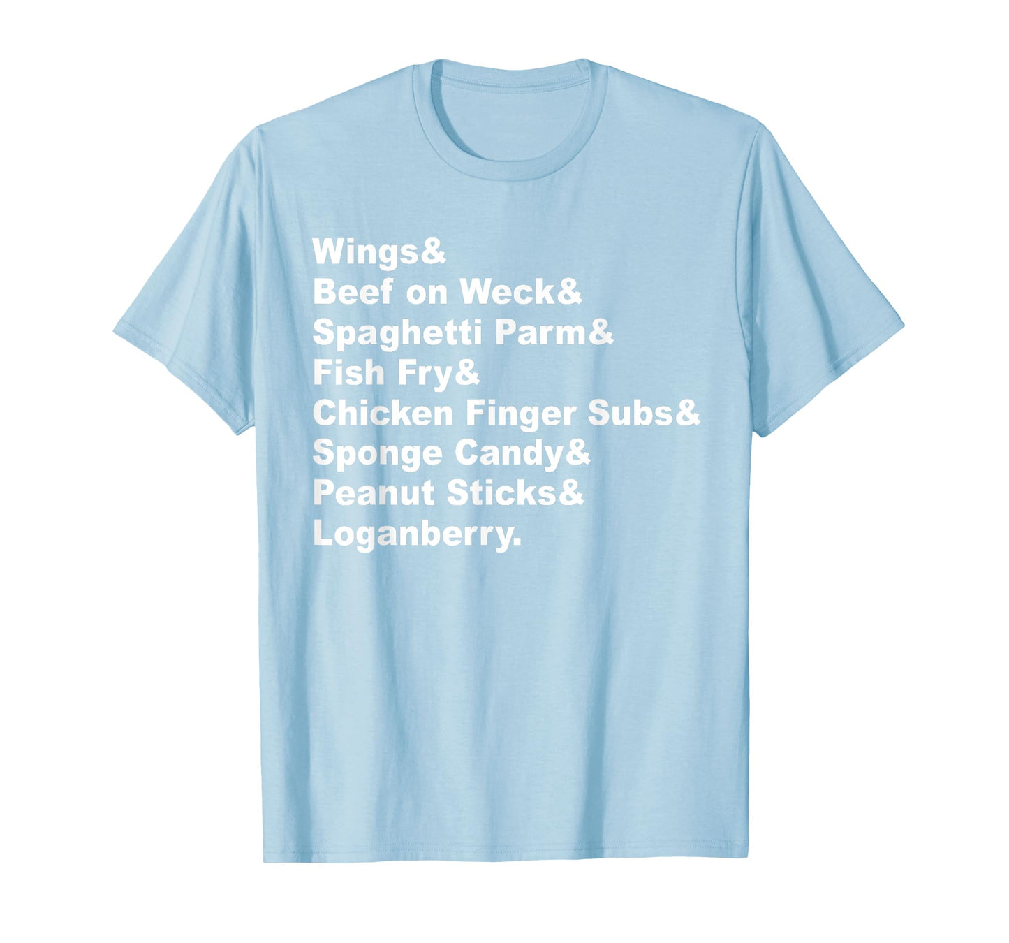 Classic Buffalo New York Foods Buffalo NY Foodie List Red T-Shirt