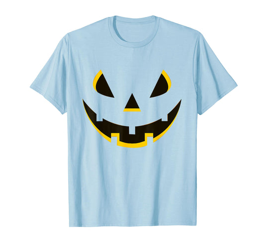 Funny Simple Lazy Halloween Pumpkin Face Costume Men Women T-Shirt