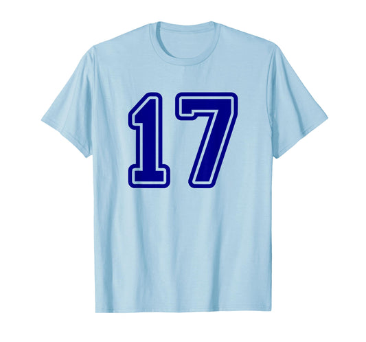 Number #17 Blue Varsity Favorite Number 17 T-Shirt