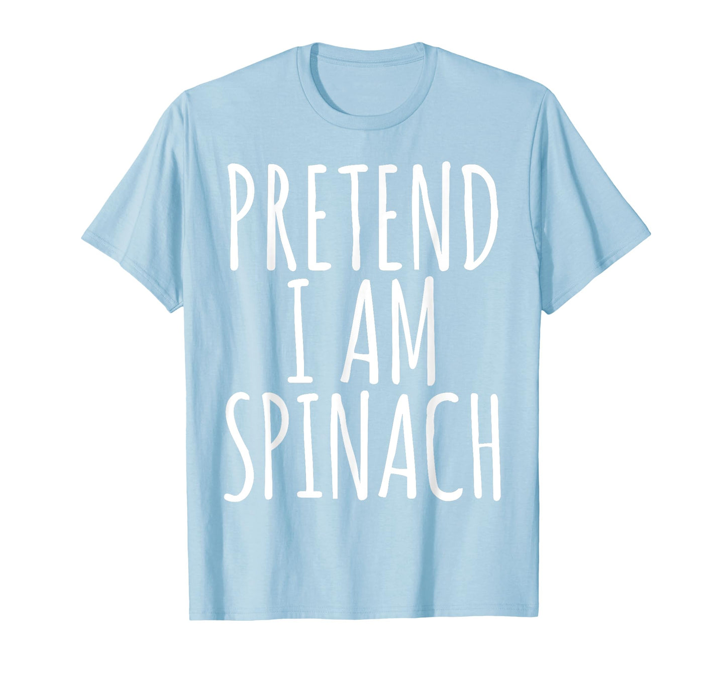 Funny Lazy Halloween PRETEND I AM SPINACH Costume Women Joke T-Shirt