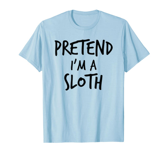 Funny Lazy Halloween Shirt Pretend I'm A Sloth Costume T-Shirt