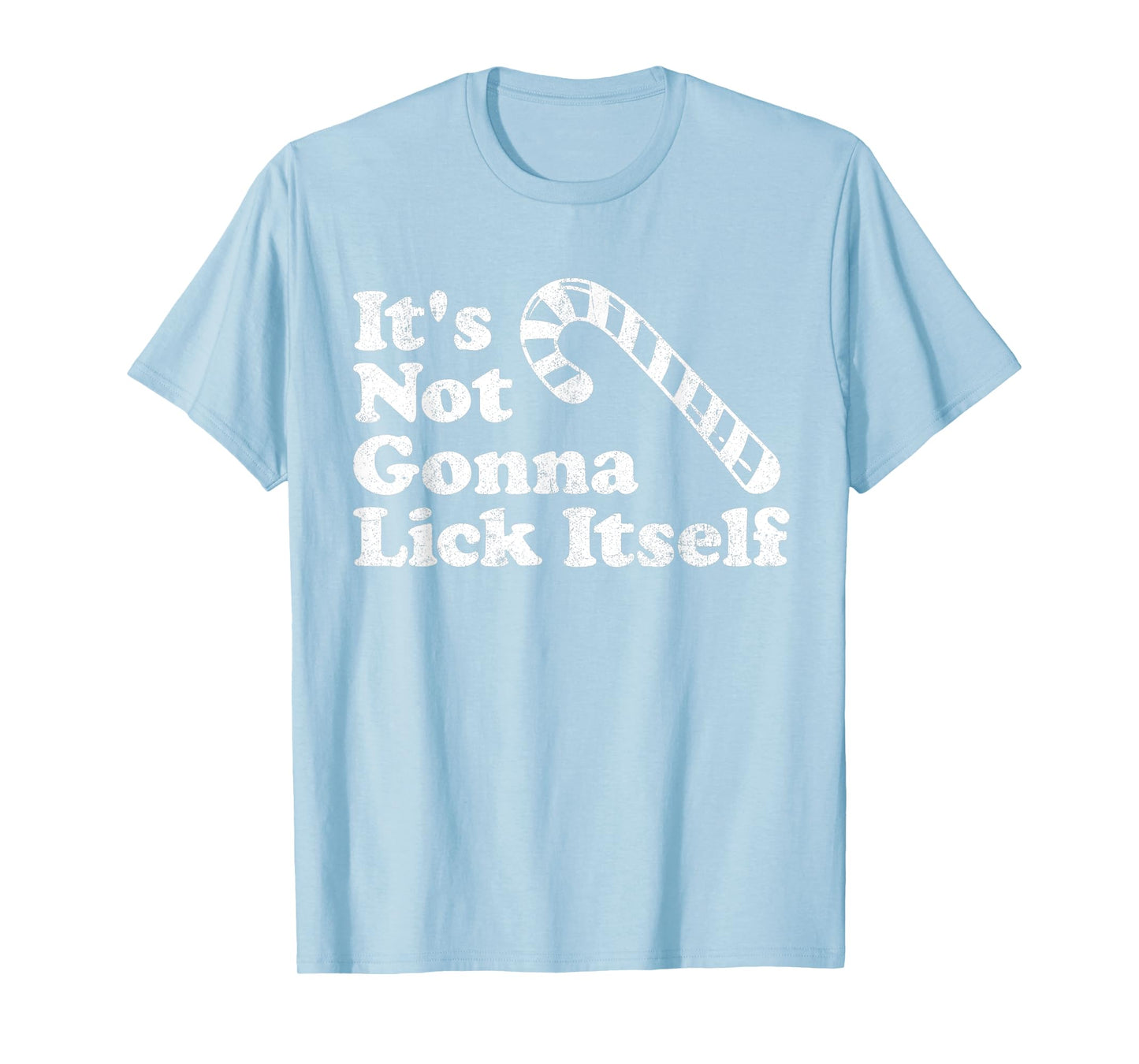 Funny Candy Cane Lick Itself Adult Christmas in July Gift T-Shirt