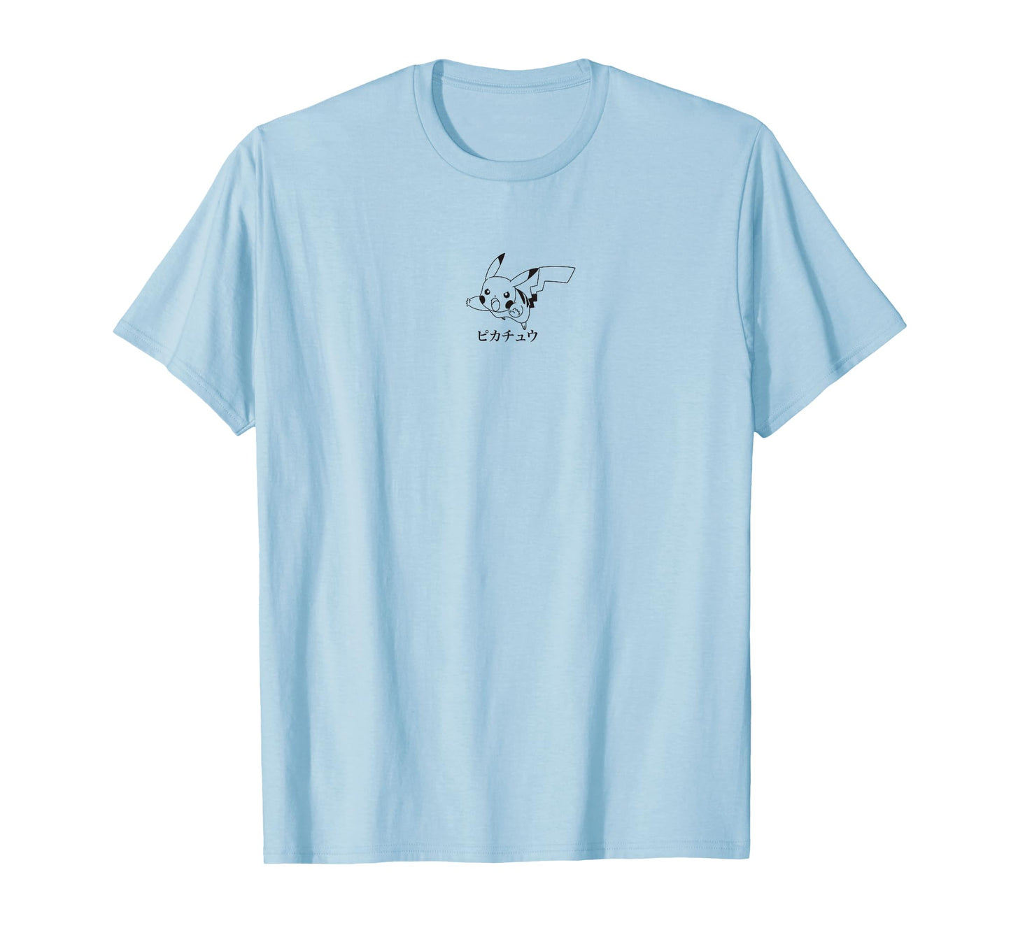 Pokémon Pikachu Black and White Quick Attack Kanji Logo T-Shirt