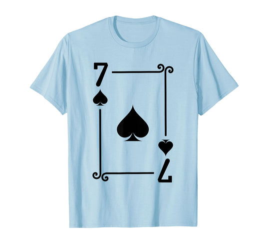 Playing Cards Costume - 7 Spades Card - Seven Card T-Shirt