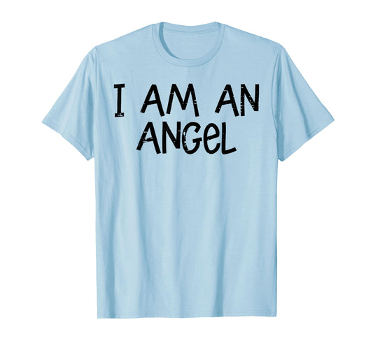 Halloween I Am an Angel Funny Lazy Costume Women Men Kids T-Shirt