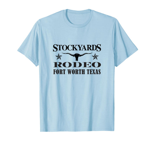 Fort Worth Texas Stockyards and Rodeo Cowboy Design T-Shirt