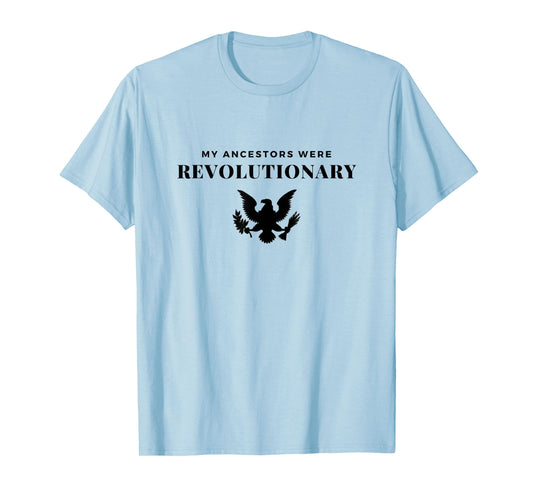 Patriot Progeniture Men's American Revolution T-Shirt, Blue, Small, Short Sleeve, Crew Neck, Classic Fit, Polyester 100%
