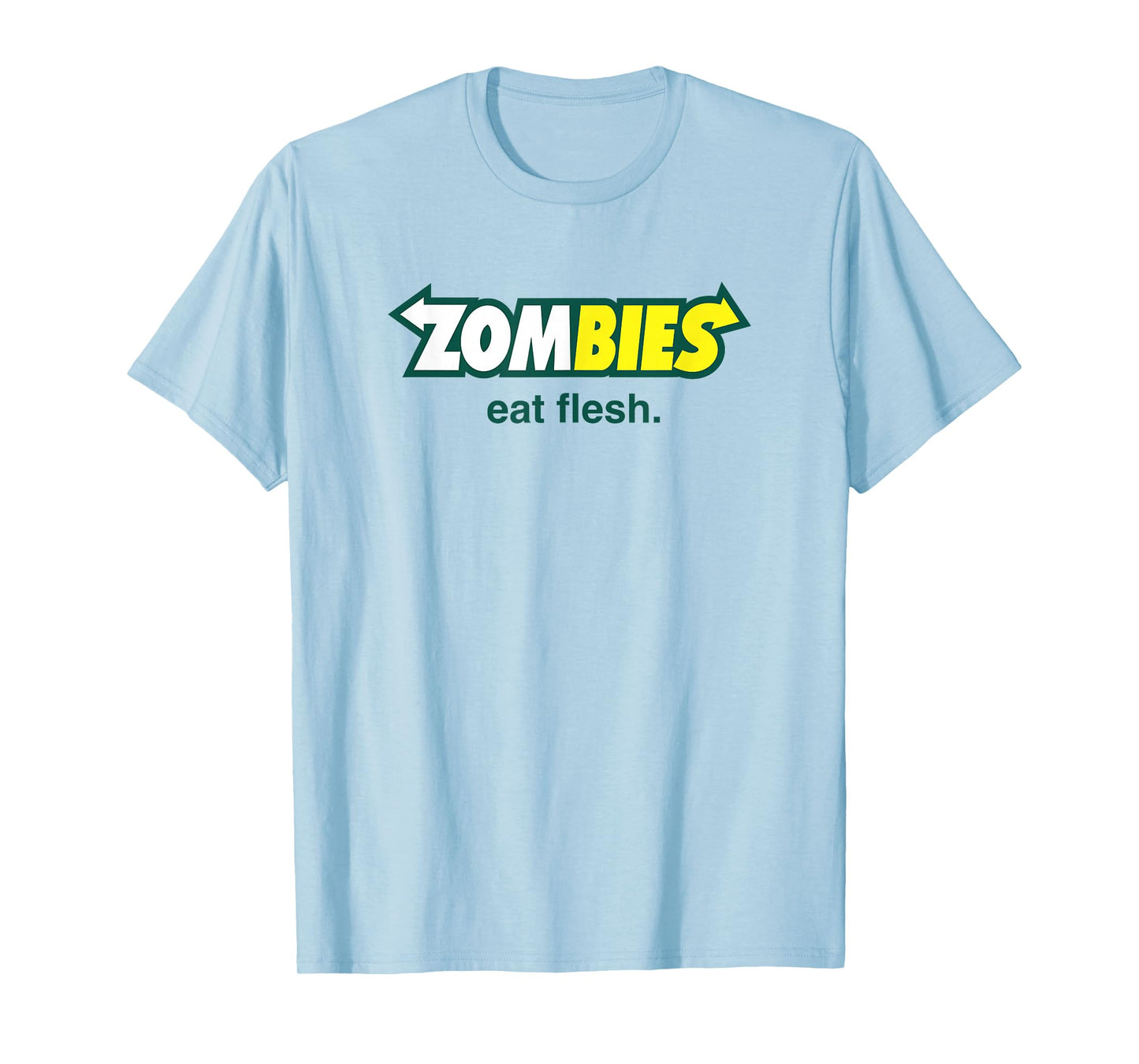 flesh eating zombies hilarious horror parody food logo T-Shirt
