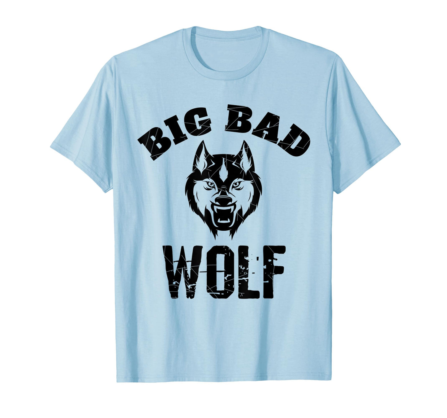 Big Bad Wolf Funny Popular Phrase Vintage Distressed T-Shirt