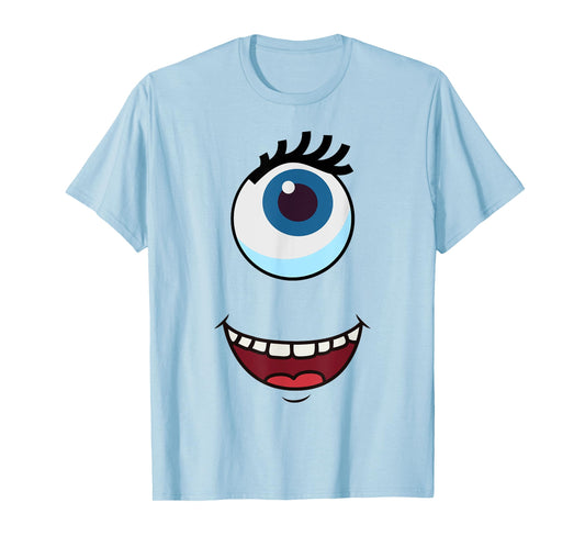 Cute One-Eyed Monster Face Easy Halloween Costume T-Shirt