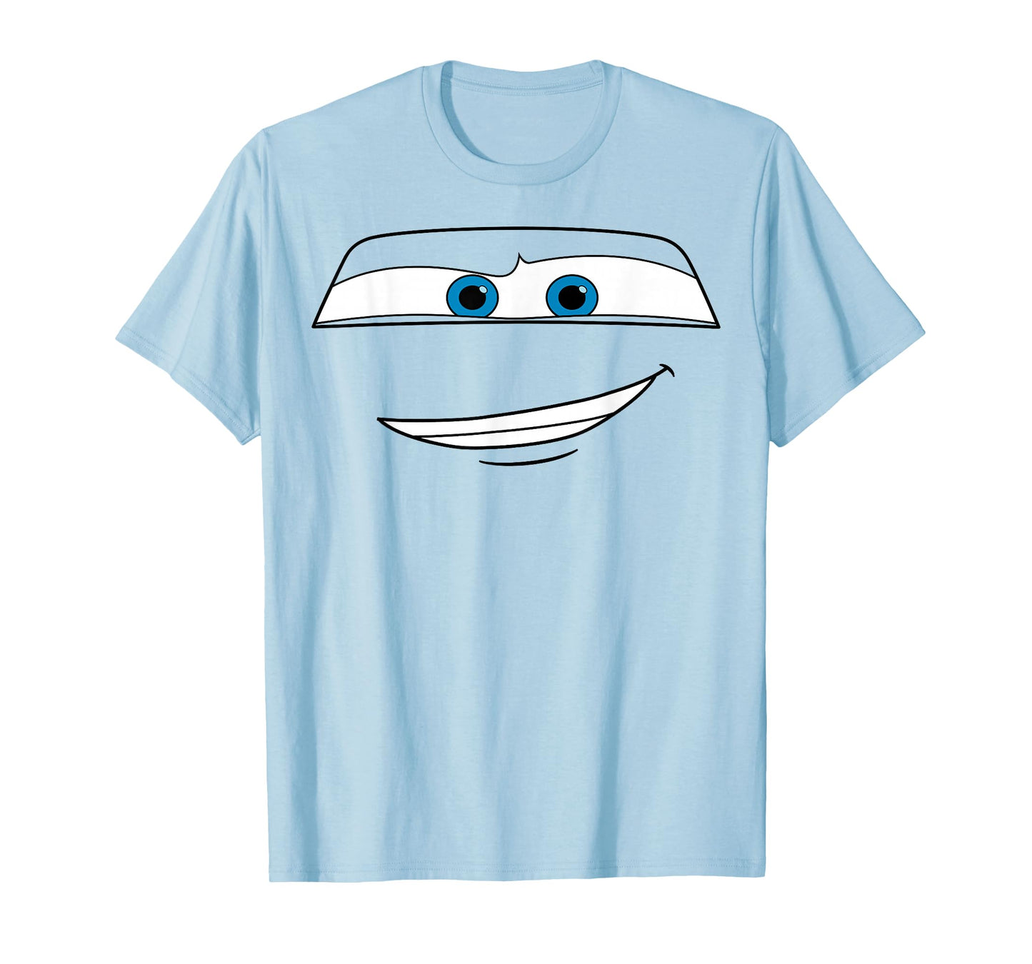Disney Pixar Cars Lightning McQueen Big Face Short Sleeve T-Shirt