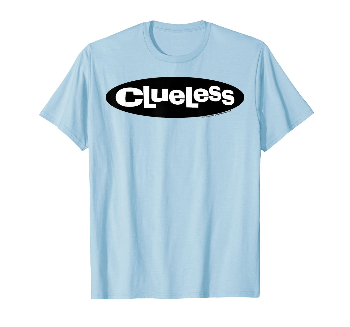 Clueless Logo Black Circle White Letters Graphic T-Shirt T-Shirt