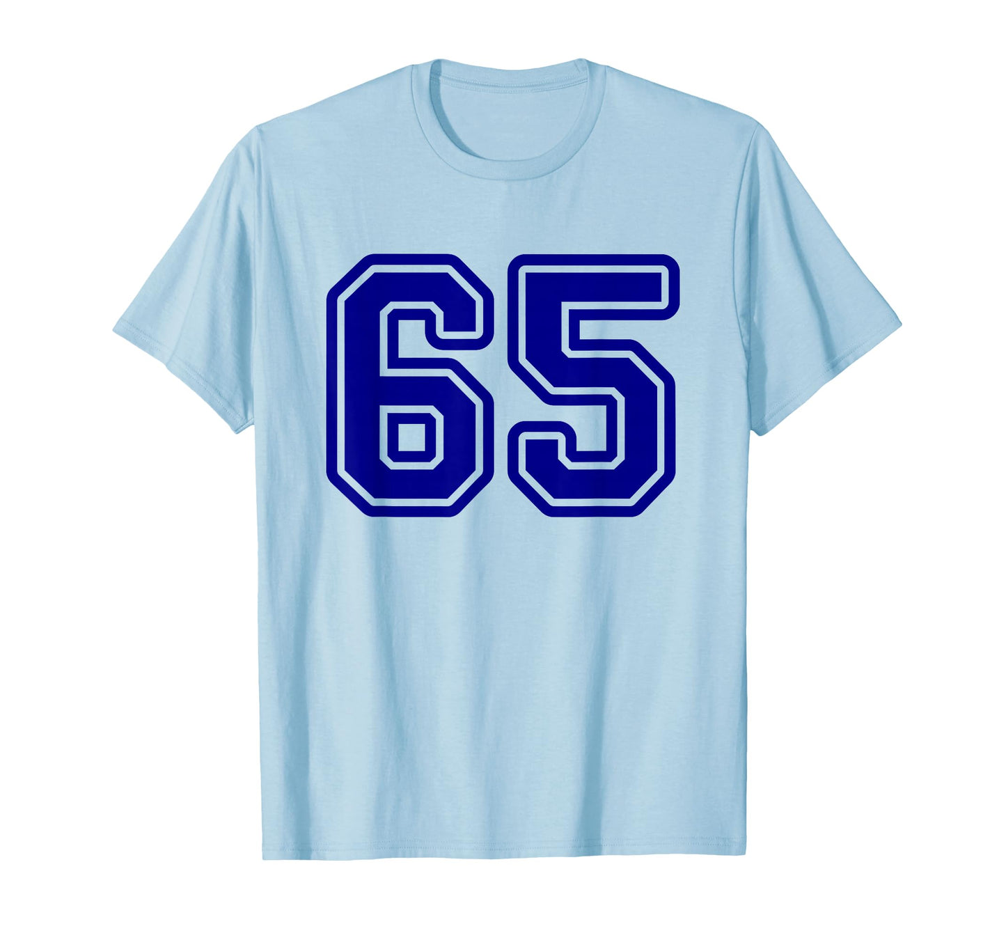 Number #65 Blue Sport Number 65 T-Shirt