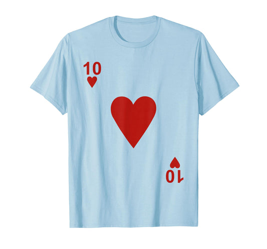 Ten of hearts Tshirt Blackjack Cards Poker 21 10 Tee shirt T-Shirt