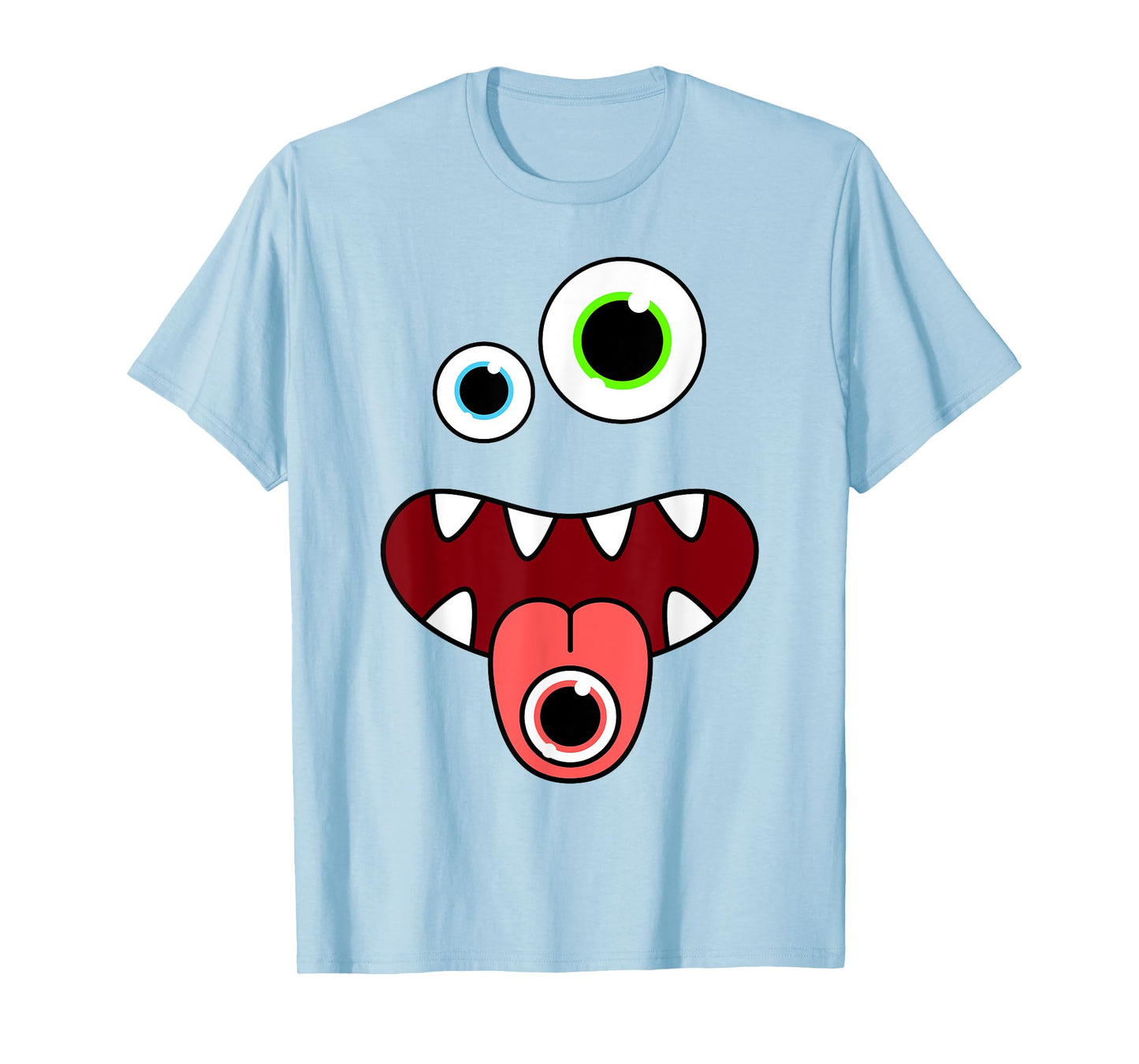 Funny Silly Monster Face Easy Birthday Halloween Costume T-Shirt