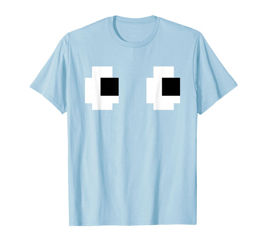 Retro Arcade Video Game Ghost Eyes Halloween Group Costume T-Shirt