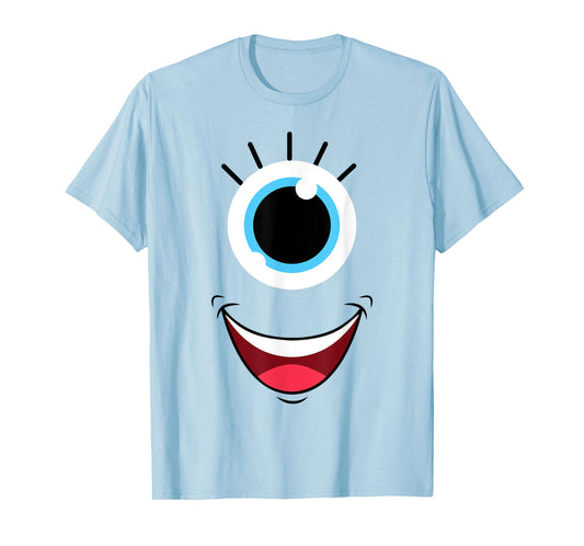 Funny Scary Monster Eyeball Face Easy Halloween Costume T-Shirt