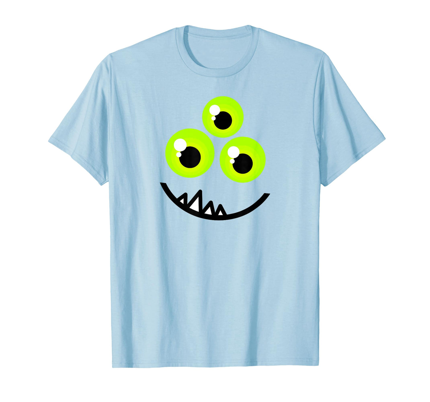 Cute One Eyed Monster Face Green Eyes Halloween Costume T-Shirt