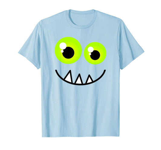 Cute One Eyed Monster Face Green Eyes Halloween Costume T-Shirt