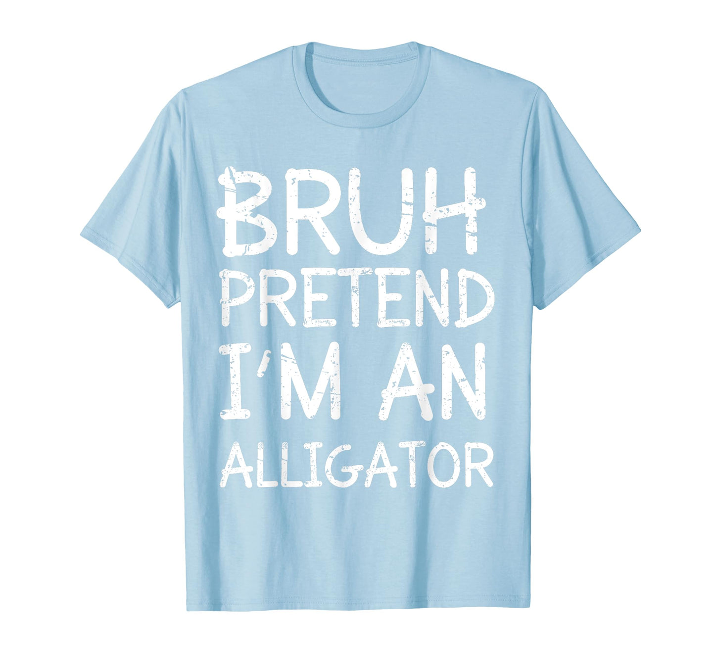 Bruh Pretend I'm An Alligator Lazy Halloween Costume Boys T-Shirt