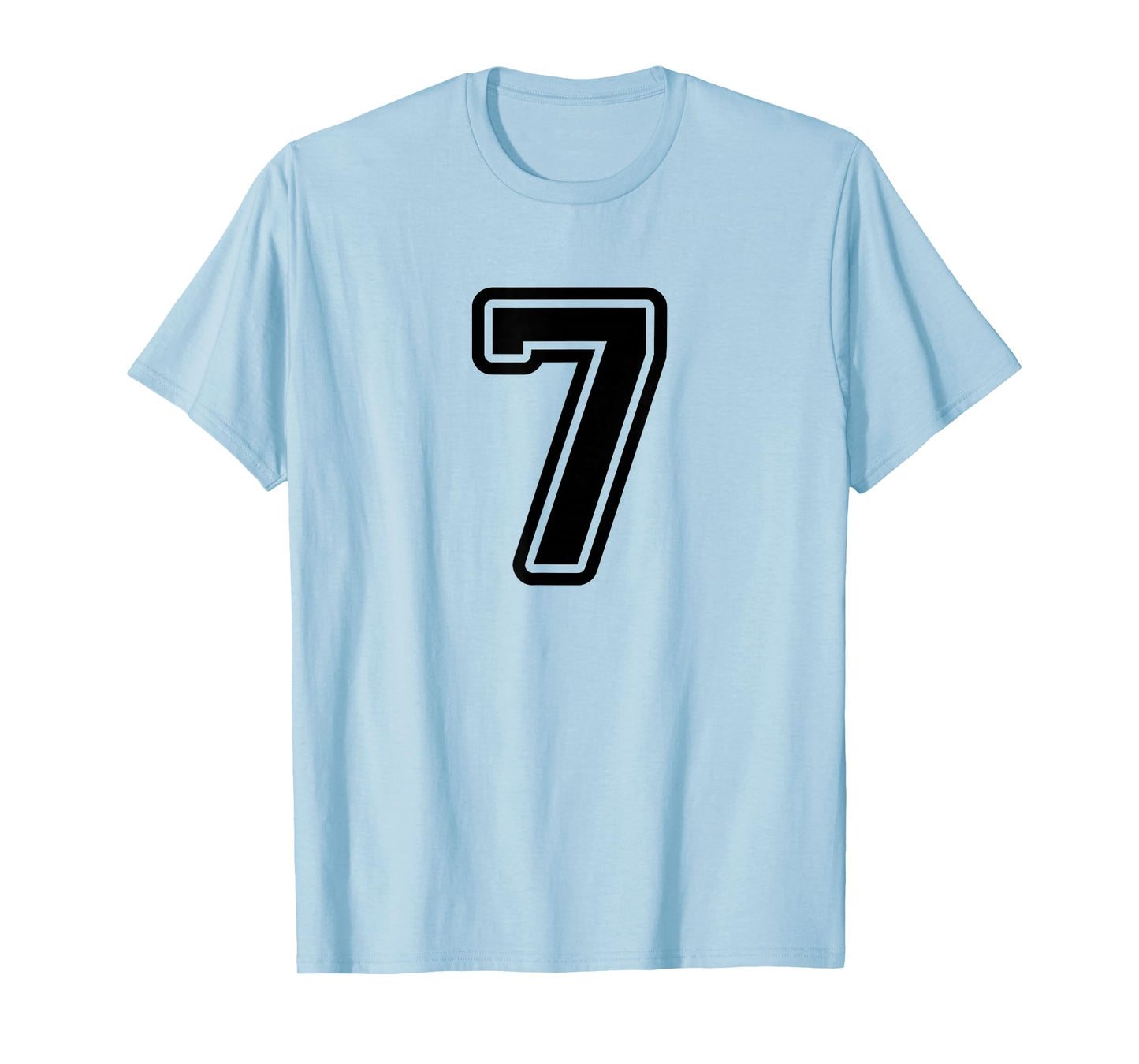 Number #7 Black Sport Varsity Number 7 T-Shirt