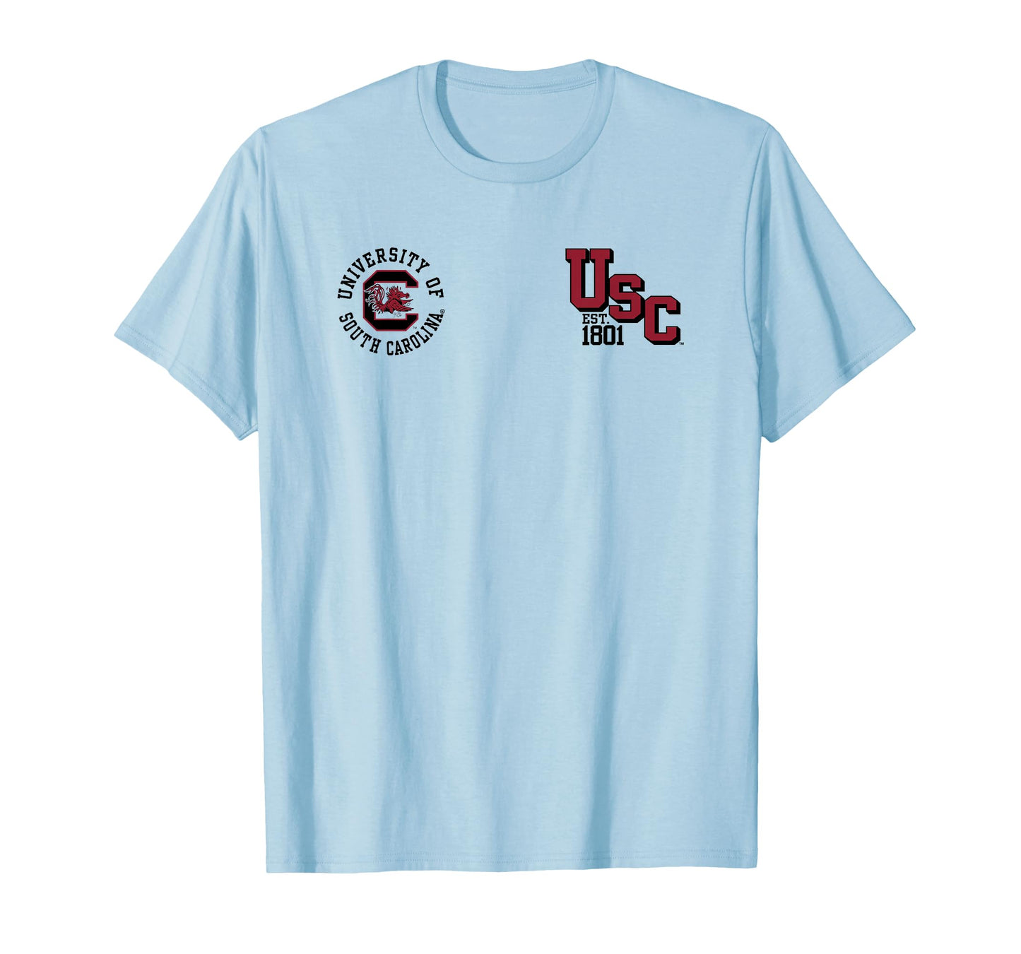 South Carolina Gamecocks Front/Back Retro White T-Shirt