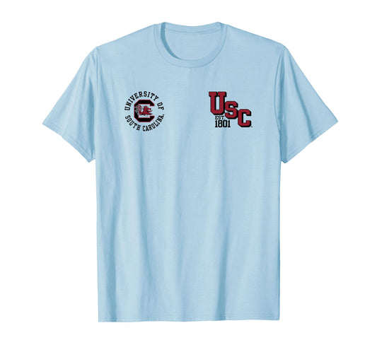 South Carolina Gamecocks Front/Back Retro White T-Shirt