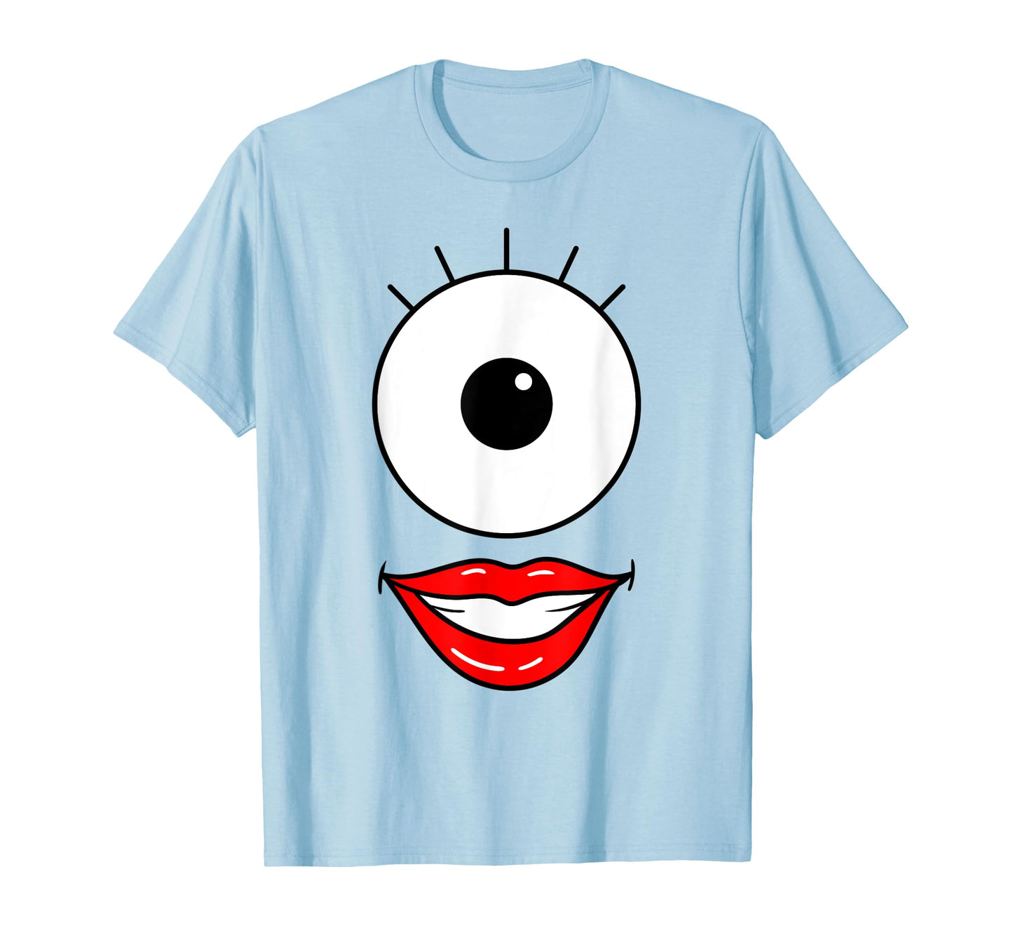 Funny Cute Monster Face One Eyeball Easy Halloween Costume T-Shirt