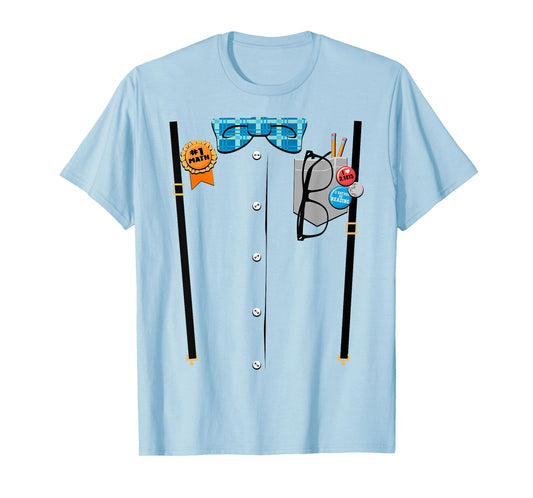 Halloween Nerd Suspenders Plaid Bow Tie Costume T-Shirt