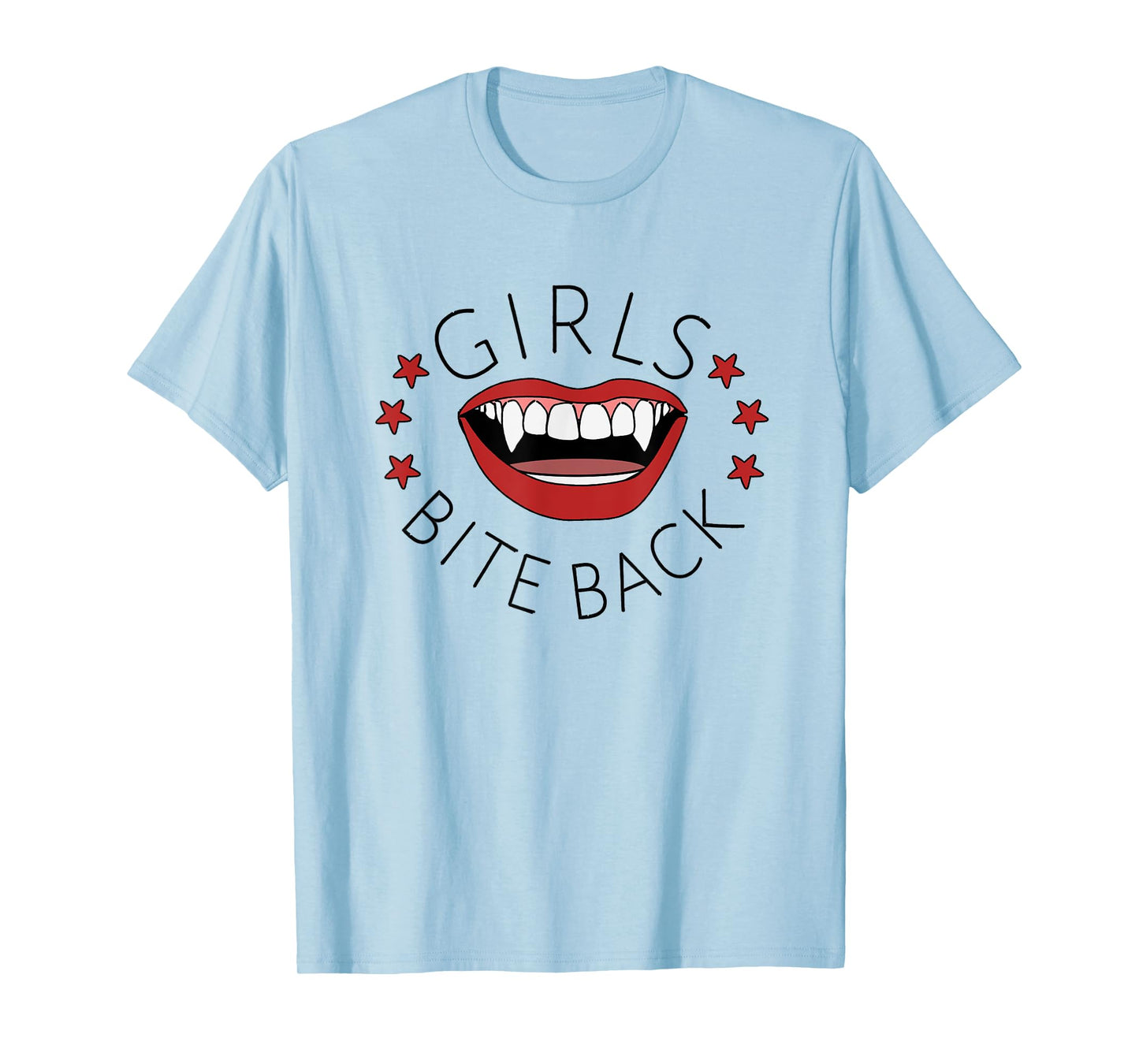 Riot Girls Bite Back 90s Vampire Fang Grrrls Design T-Shirt