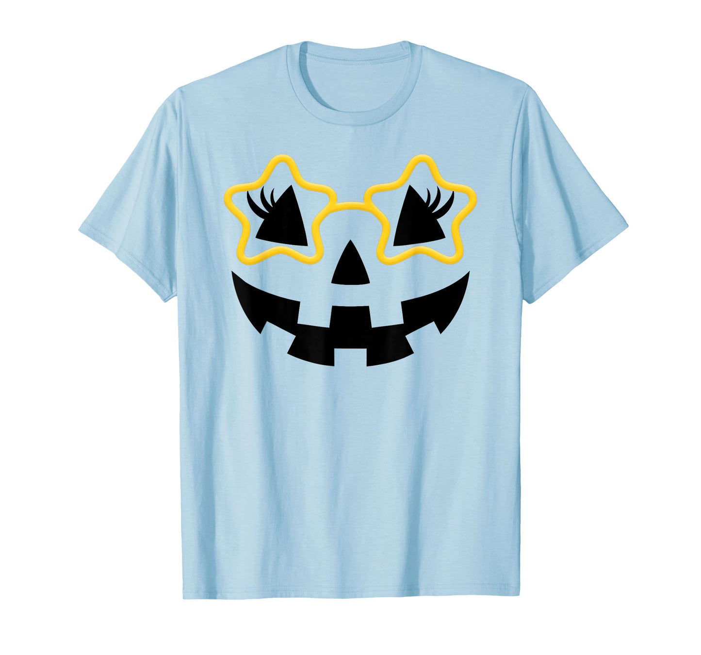 Jack O Lantern Face Pumpkin Halloween Cute Star Glasses Gift T-Shirt