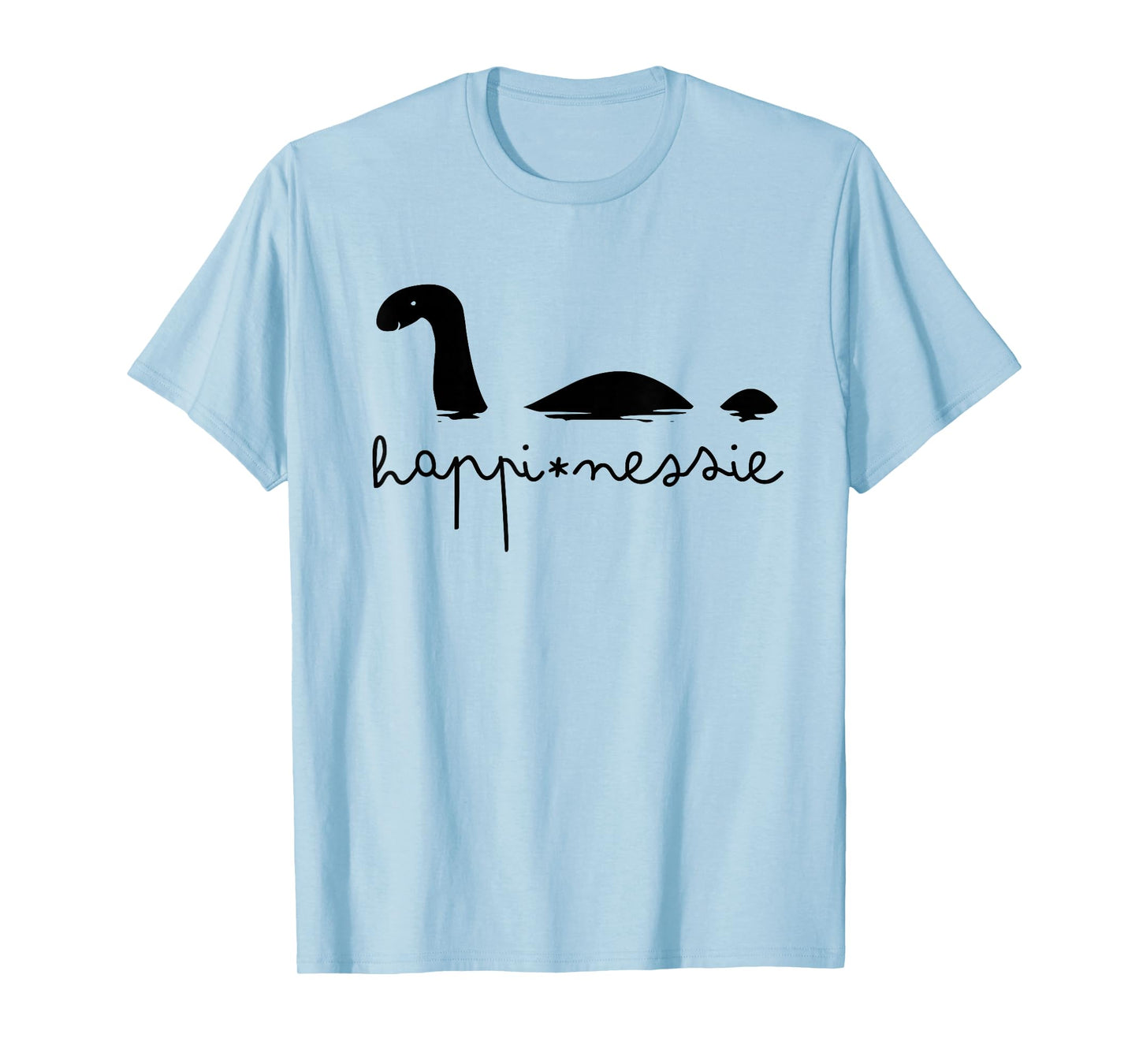 HappiNessie Loch Ness Monster Cute Women Cartoon Graphic Tee T-Shirt