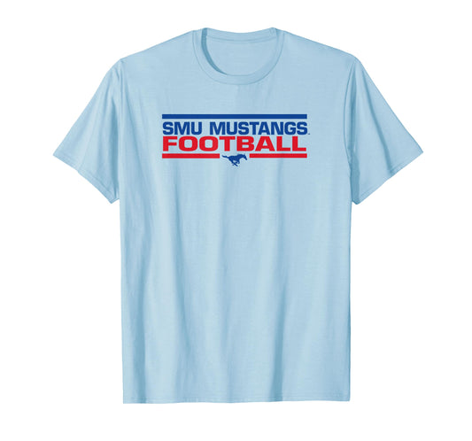 SMU Mustangs Football Tackle White Officially Licensed T-Shirt