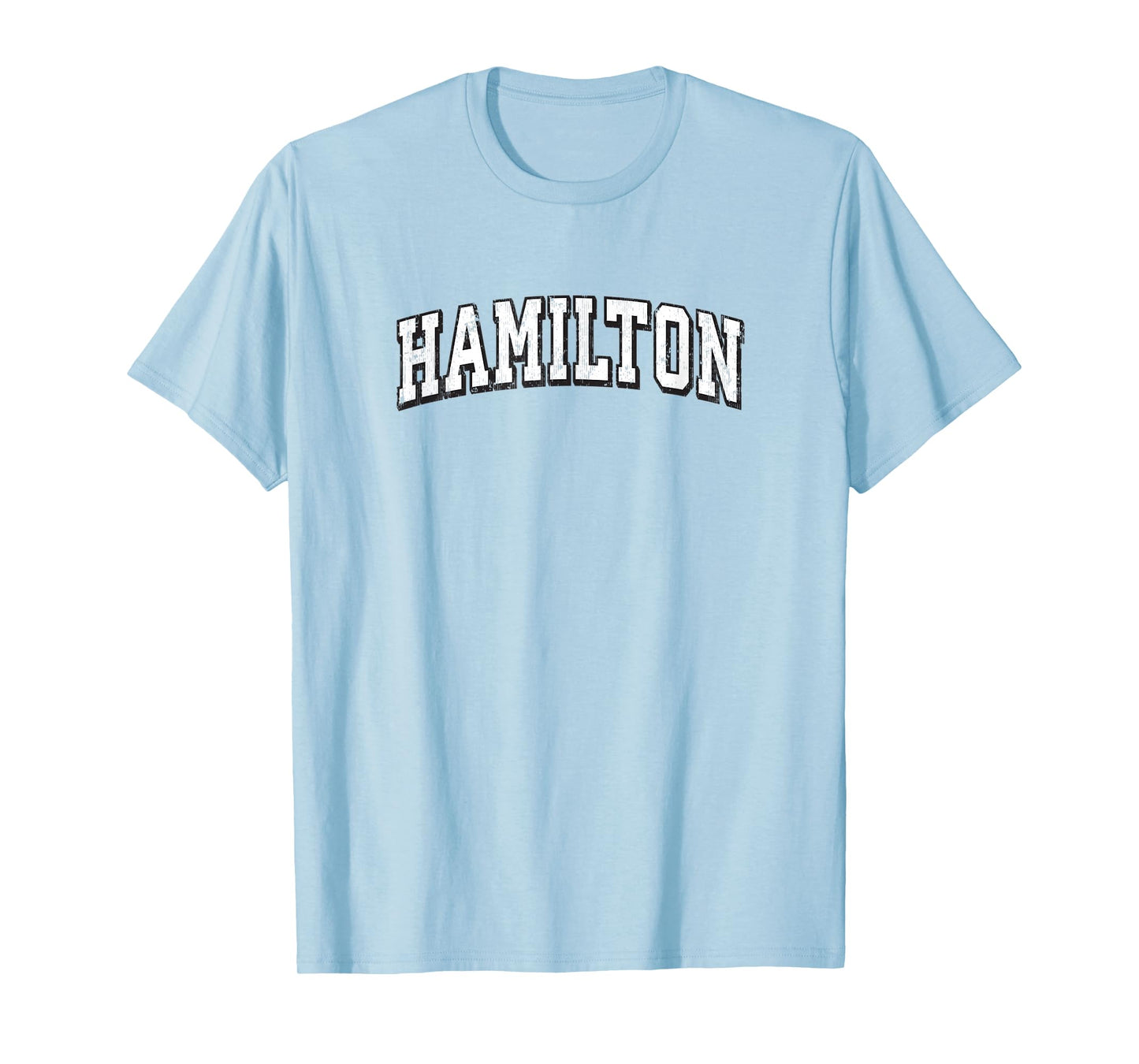 Hamilton Massachusetts Vintage Athletic Sports B&W Print T-Shirt