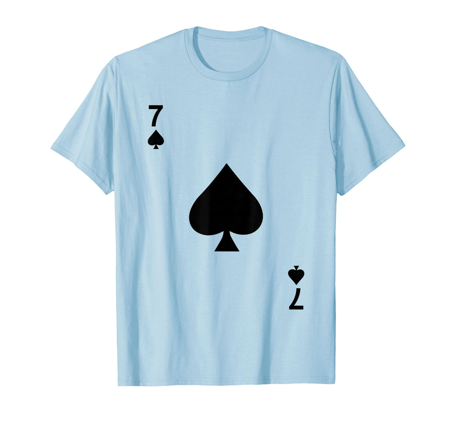 Seven of Spades Tshirt Blackjack Cards Poker 21 Tee shirt T-Shirt