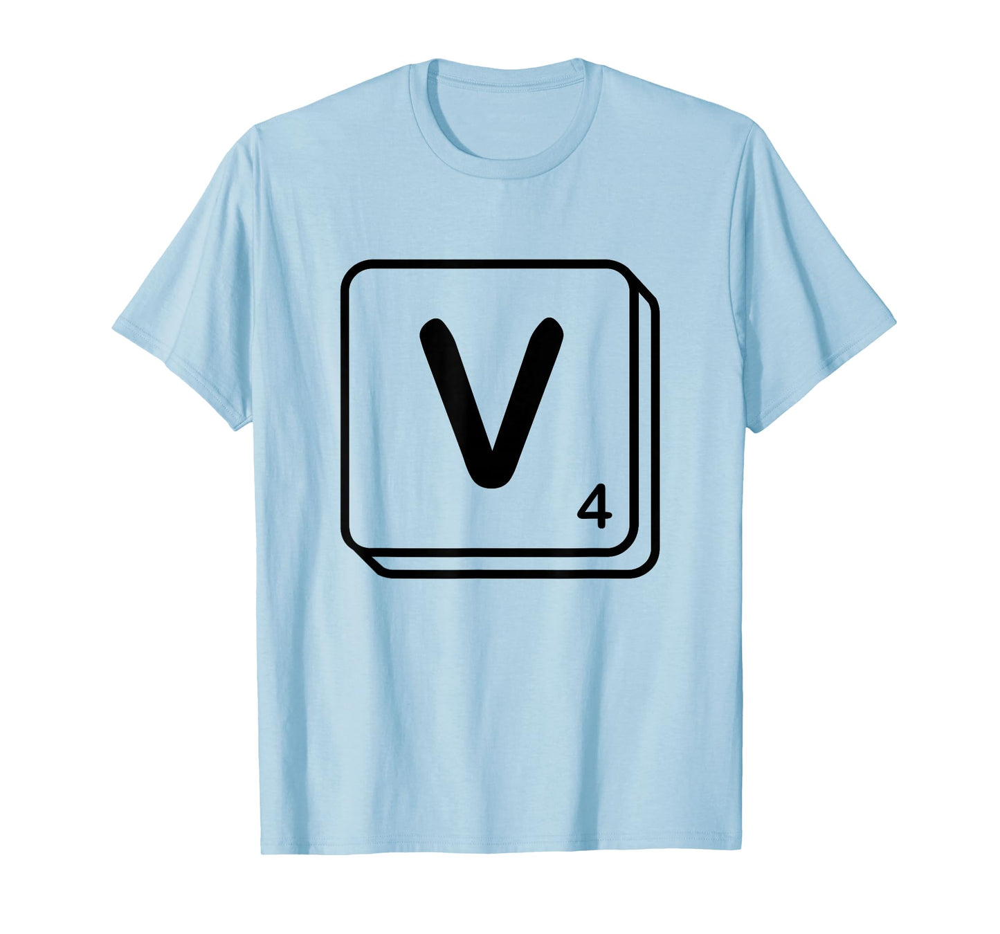 Letter V Word Game Tile T-Shirt
