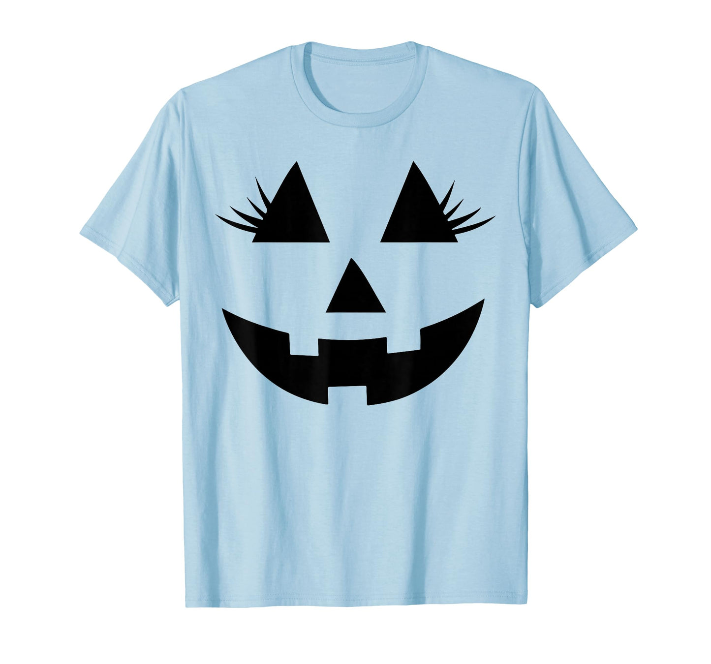 Funny Jack o Lantern pumpkin face eyelashes for Halloween T-Shirt