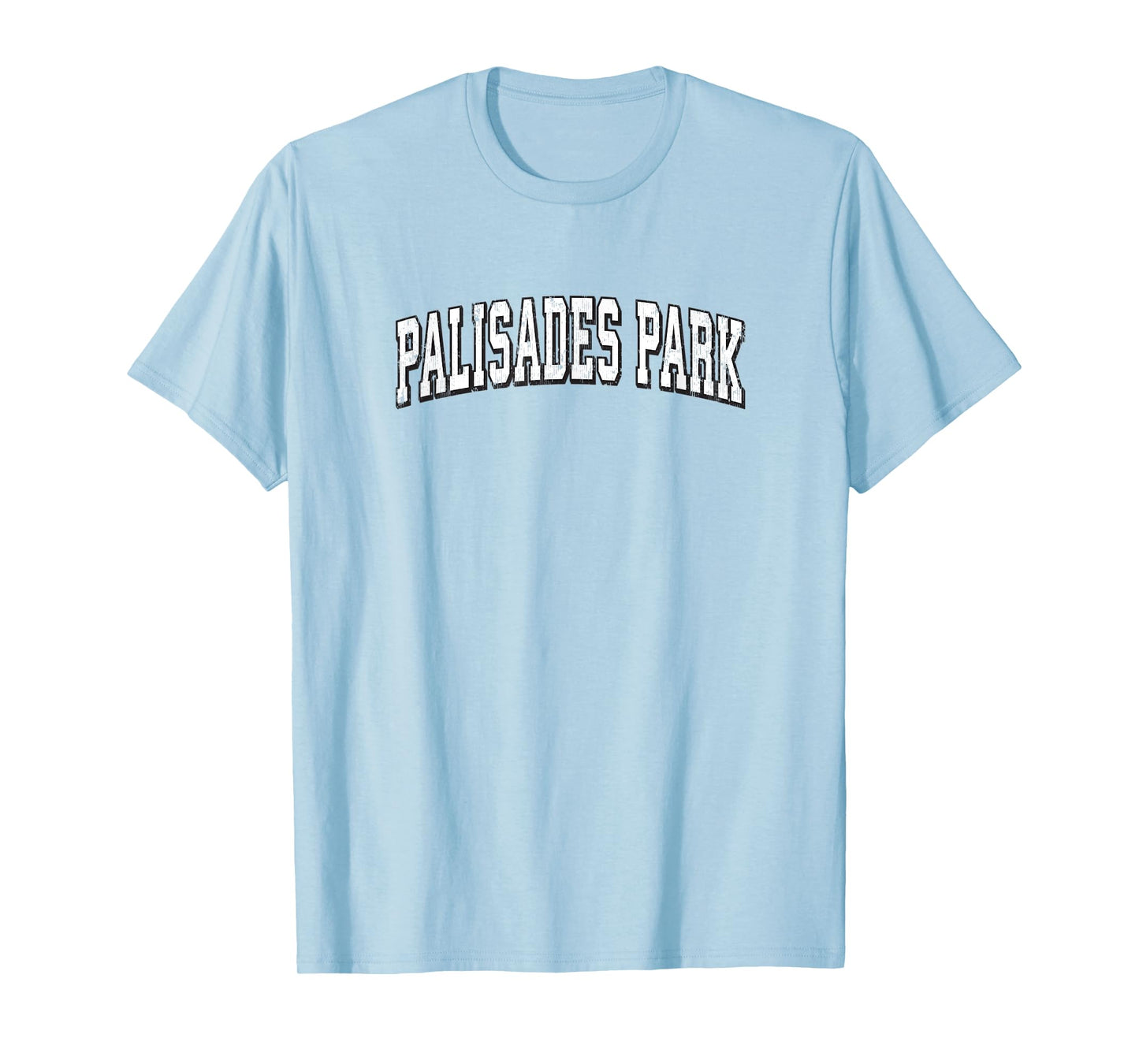 Palisades Park New Jersey Vintage Athletic Sports B&W Print T-Shirt