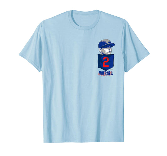 Nico Hoerner Chicago Baseball Pocket Tee MLBPA T-Shirt