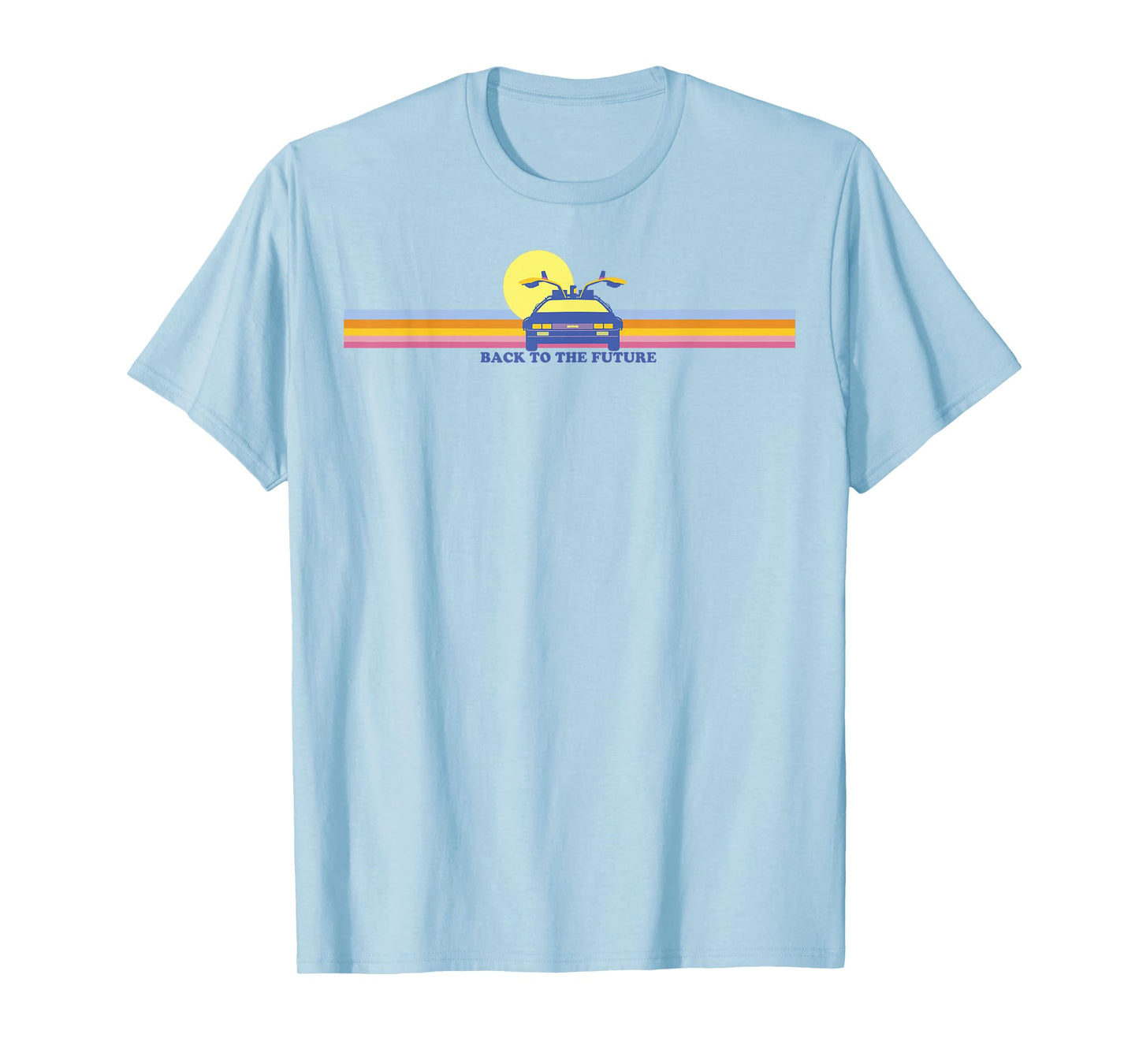 Back to The Future Delorean Retro Chest Stripes T-Shirt