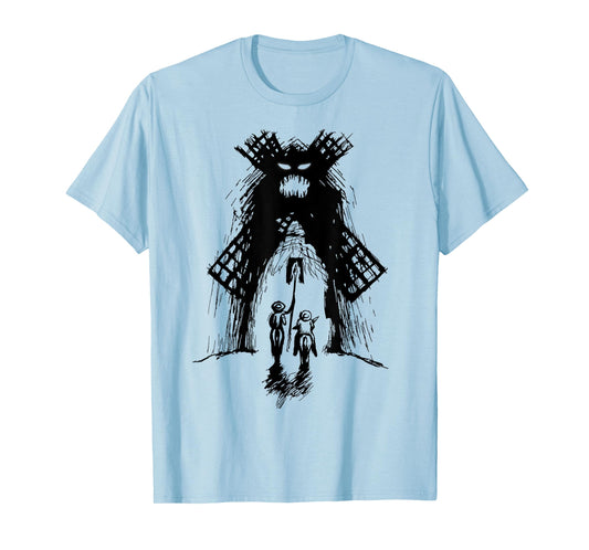 Don Quixote and Sancho vs Monster Windmill T-Shirt