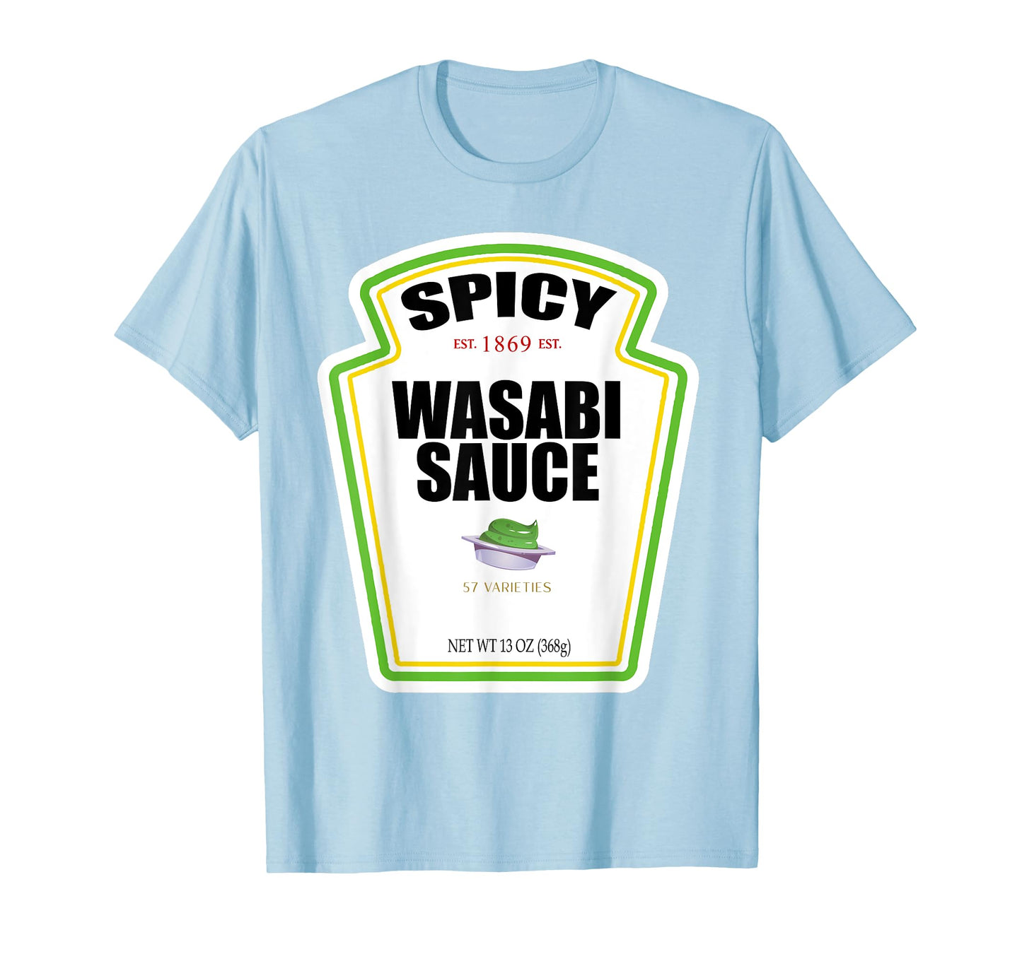 Spicy Wasabi Sauce Bottle Label Funny Halloween Costume T-Shirt