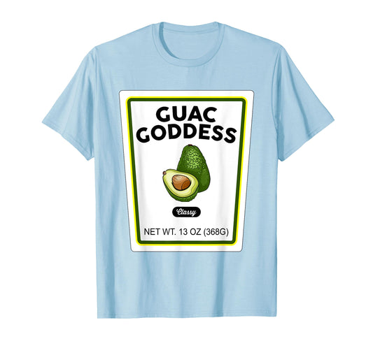 Halloween Matching Costume Guacamole Goddess Bottle Label T-Shirt
