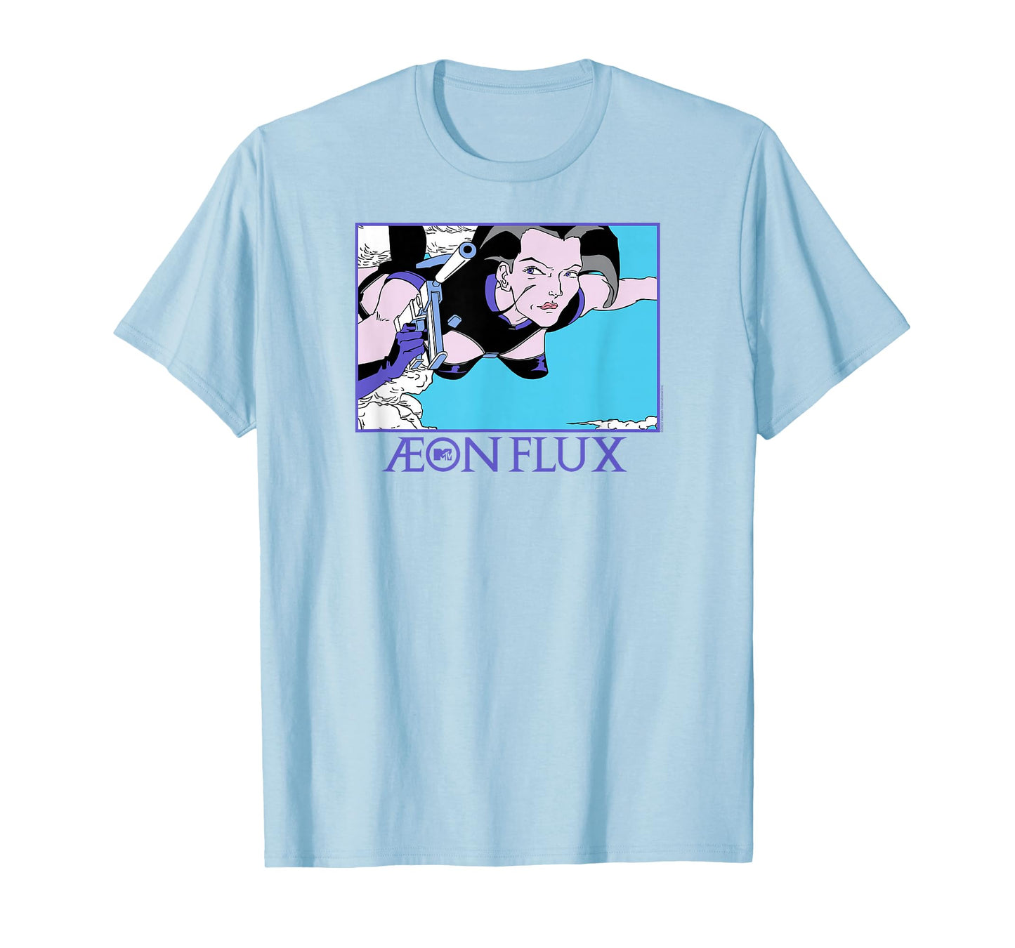 Aeon Flux Falling Aeon Illustration 90s Cartoon T-Shirt
