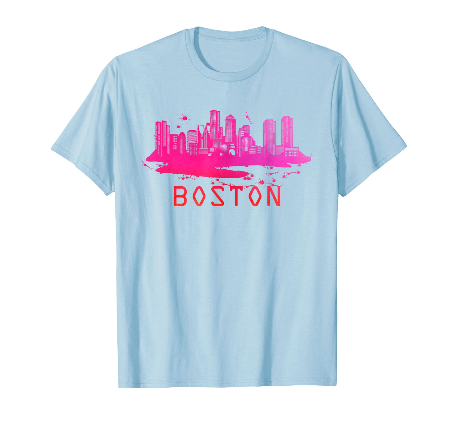 Modern Boston Cityscape - Boston Massachusetts Skyline T-Shirt