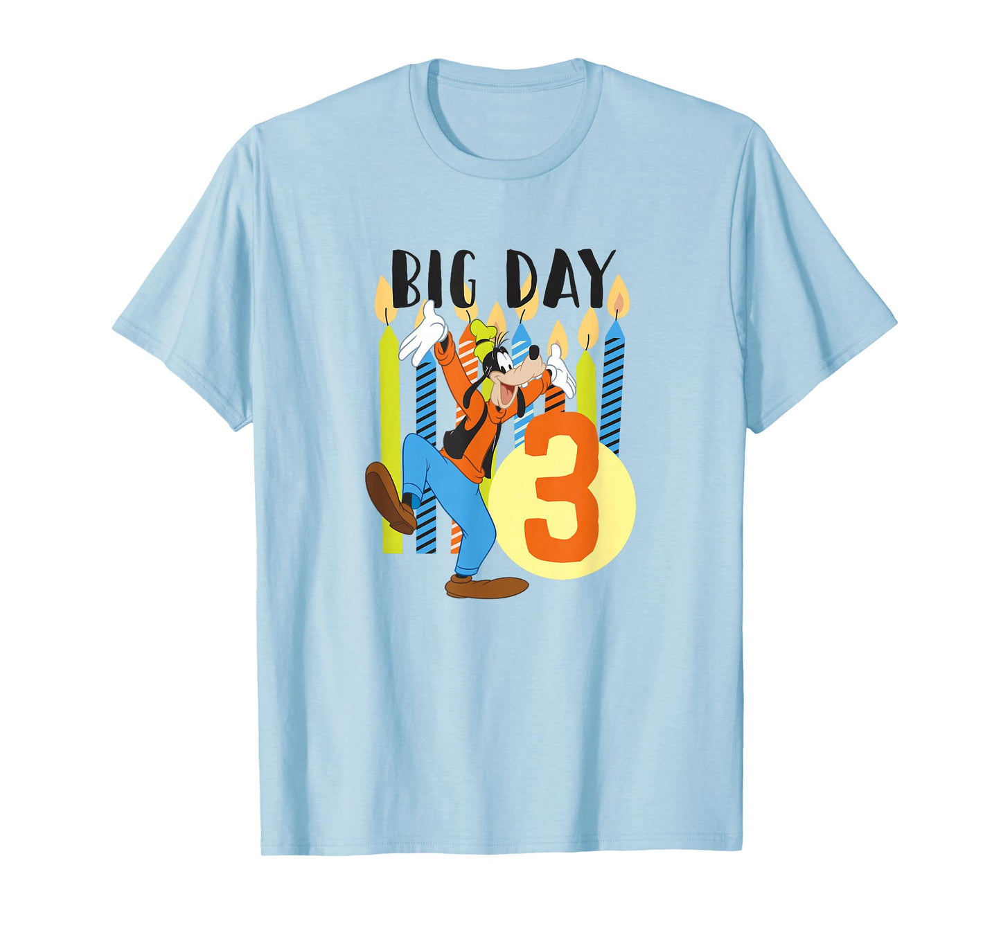 Disney Goofy Birthday Big Day 3 Years Old T-Shirt