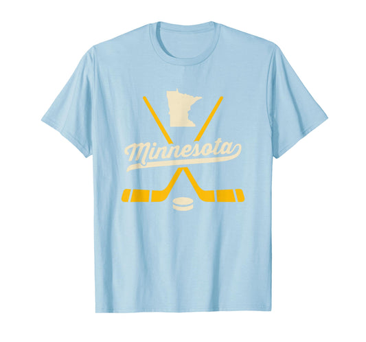Vintage Minnesota Ice Hockey Sticks Sports Team Fan Gift T-Shirt