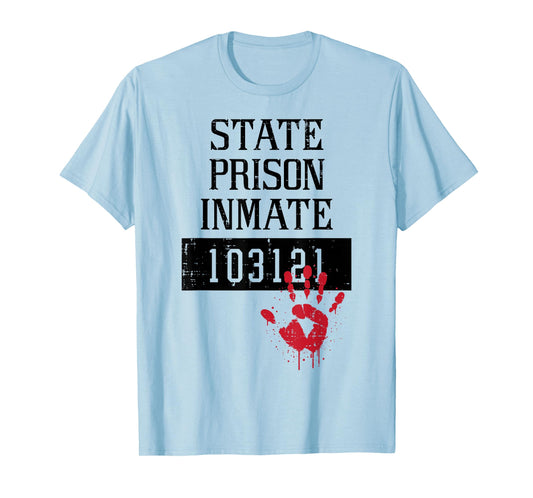 Halloween State Prison Inmate Funny Jail Costume Men Women T-Shirt
